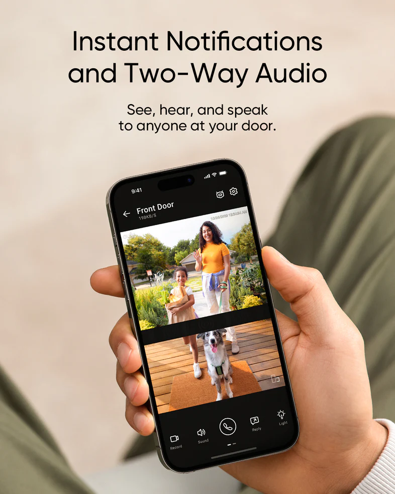 Features of the eufy video doorbell e340